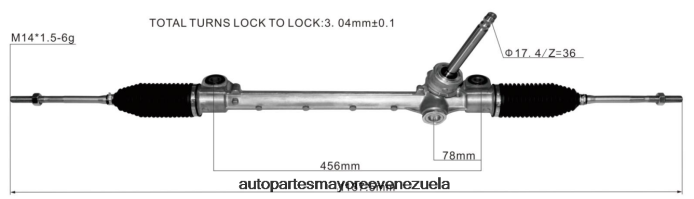 DAIHATSU cremallera de dirección asistida 45502-bz090 4Z2LBD2812 - Repuestos De Motos En Merida Venezuela