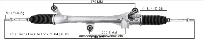 HONDA Cremallera de dirección asistida 53400-t7s-t01 53400-t7a-a03 4Z2LBD2538 - Autopartes Mayoreo