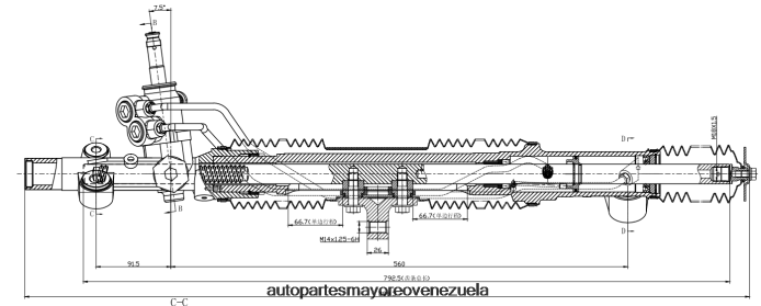 HONDA cremallera de dirección asistida 53601-s7c-g02 4Z2LBD2531 - Repuestos De Motos En Venezuela