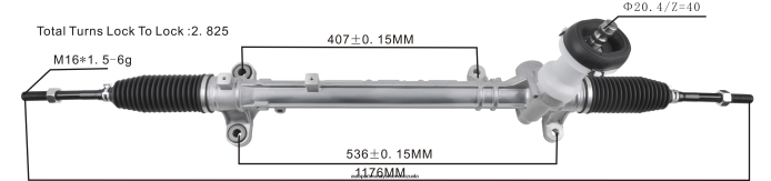 HYUNDAI/KIA cremallera de dirección asistida 56500-c5001 56500c5000 4Z2LBD2728 - Autopartes Mayoreo