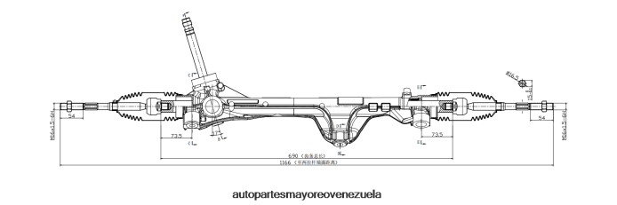 HYUNDAI/KIA cremallera de dirección asistida 56500-l400a 4Z2LBD2746 - Marcas De Repuestos De Motos En Venezuela