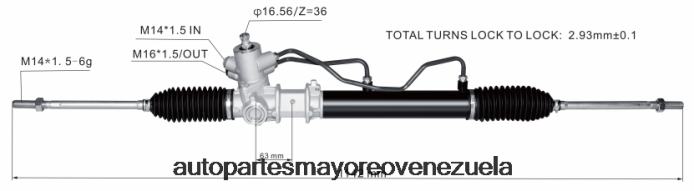 HYUNDAI/KIA cremallera de dirección asistida 57700-22600 4Z2LBD2767 - Repuestos De Auto Venezuela
