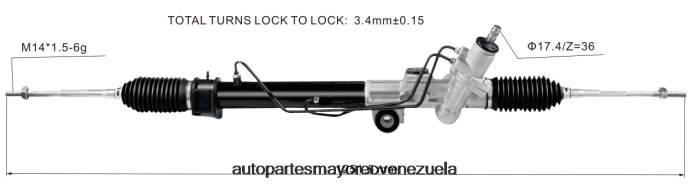 ISUZU cremallera de dirección asistida 8-97943520-1 4Z2LBD2606 - Marcas De Repuestos De Motos En Venezuela