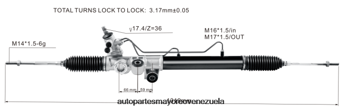 ISUZU cremallera de dirección asistida 8-97943521-0 4Z2LBD2607 - Repuestos De Auto Venezuela