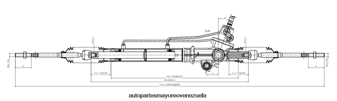 TOYOTA cremallera de dirección asistida 44250-0b020 4Z2LBD2468 - Autopartes Mayoreo
