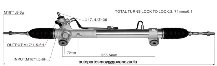 TOYOTA cremallera de dirección asistida 44250-26610 4Z2LBD2486 - Marcas De Repuestos De Motos En Venezuela