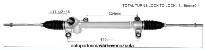 TOYOTA cremallera de dirección asistida 45510-02490 4Z2LBD2442 - Repuestos De Motos En Merida Venezuela