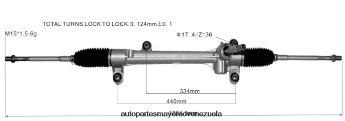 TOYOTA cremallera de dirección asistida 45510-28131 4Z2LBD2512 - Repuestos De Motos En Merida Venezuela