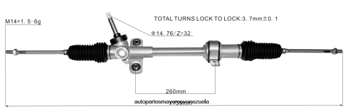 TOYOTA cremallera de dirección asistida 45510-b4010 4Z2LBD2498 - Autopartes Mayoreo