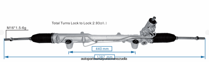 VOLKSWAGEN cremallera de dirección asistida 2h2422055b 4Z2LBD2427 - Repuestos De Auto Venezuela